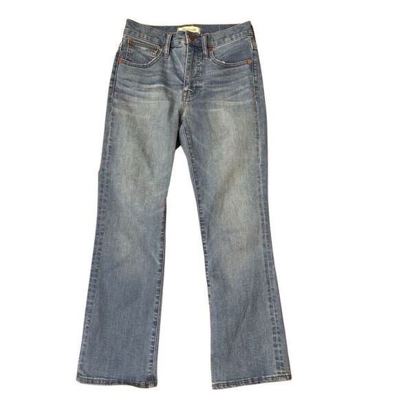 Madewell Cali Demi Boot Bootcut Cropped Jeans Light Wash Size 24 - Picture 1 of 6